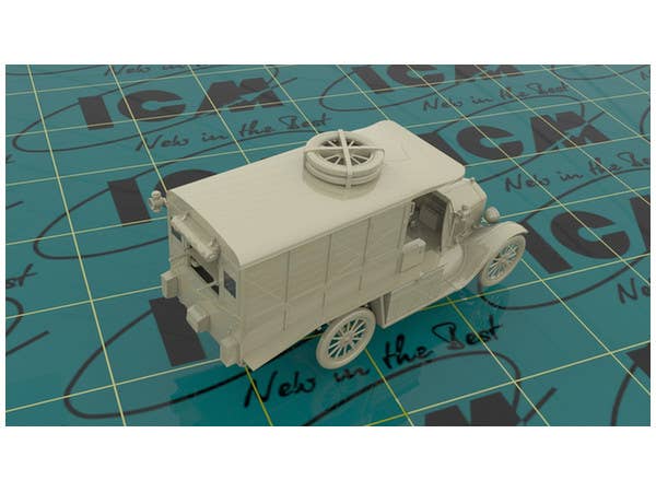 ICM 1/35 Model T 1917 Ambulance (early), WWI AAFS Car | 4823044405121
