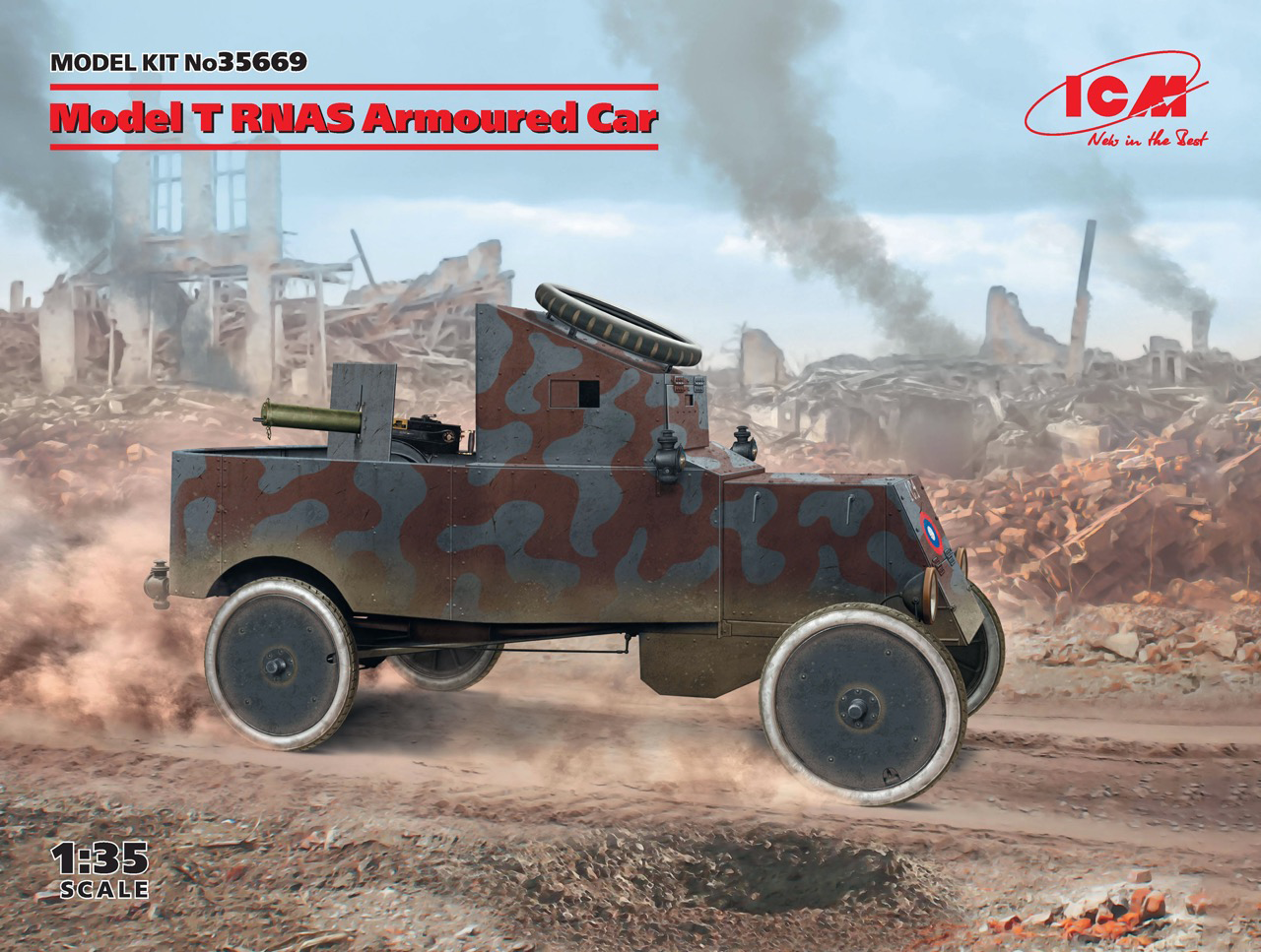 ICM 1/35 Model T RNAS Armoured Car (100% new molds) | 4823044406555