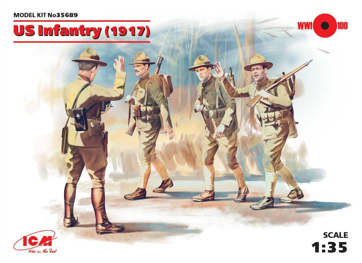 ICM 1/35 US Infantry (1917) (4 figures) | 4823044403486