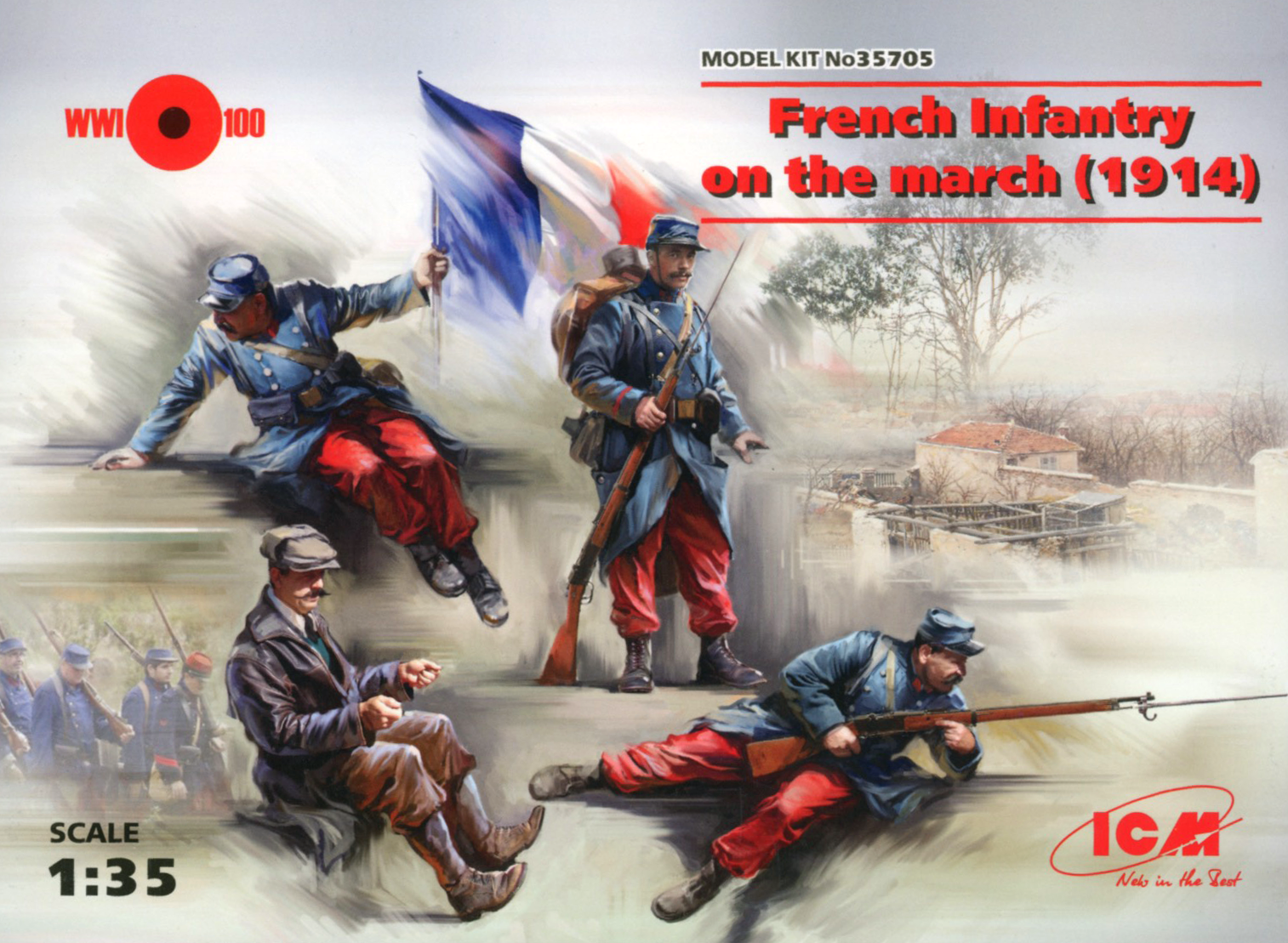 ICM 1/35 French Infantry on the march (1914) (4 figures) | 4823044405176