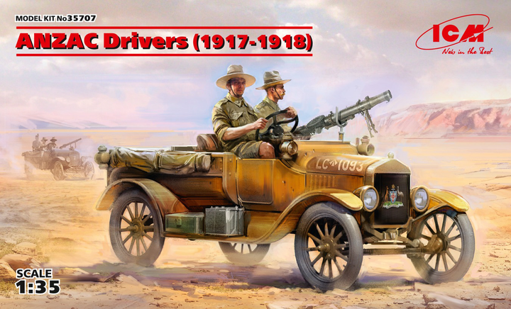 ICM 1/35 ANZAC Drivers (1917-1918) (2 figures) (100% new molds) | 4823044405558