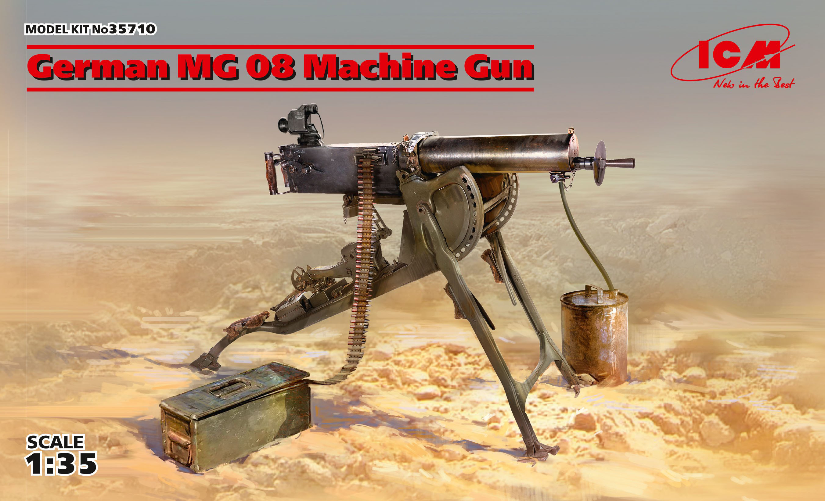 ICM 1/35 German MG08 Machine Gun (100% new molds) | 4823044405589