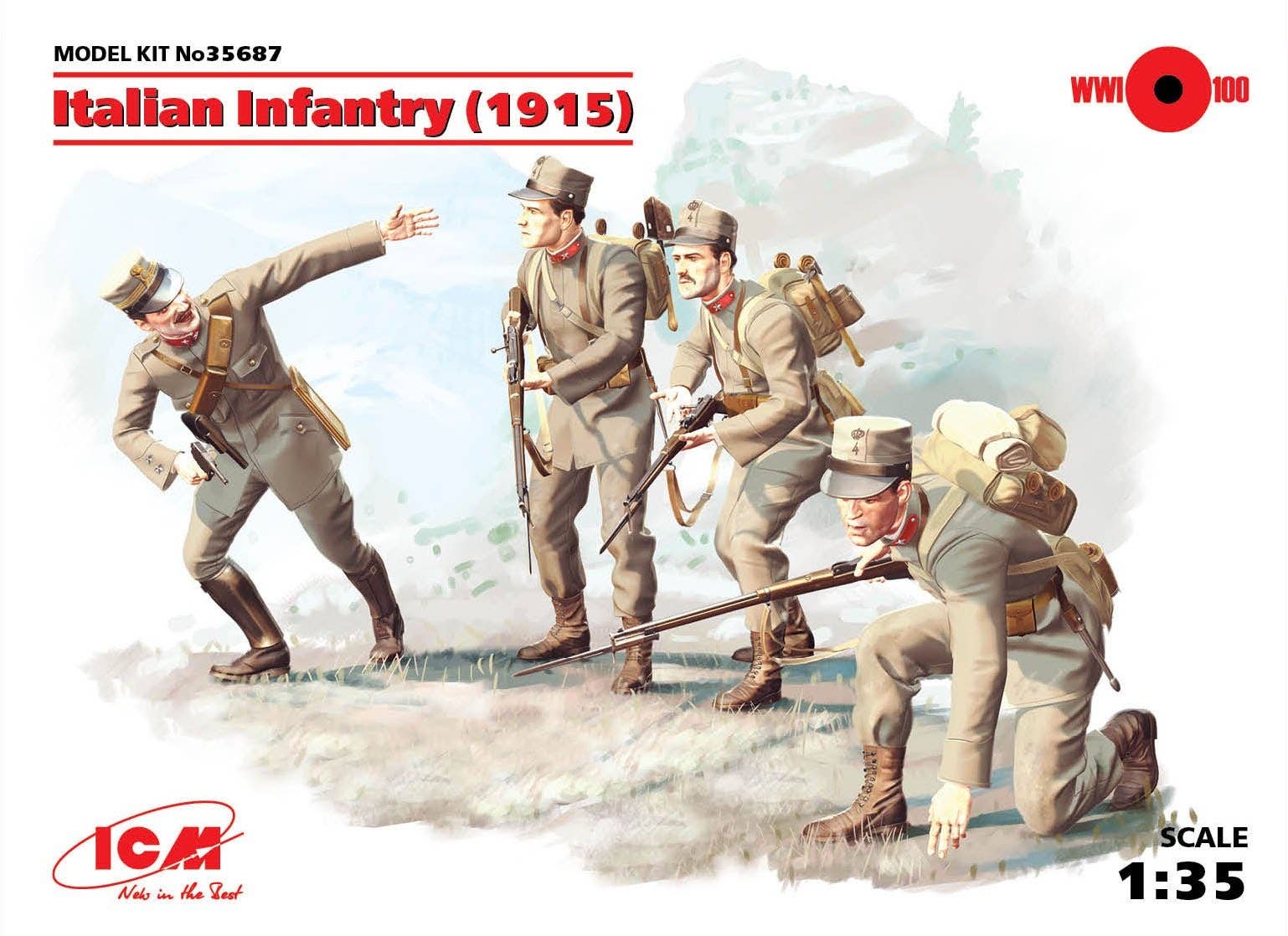 ICM 1/35 Italian Infantry (1915) (4 figures) | 4823044403462