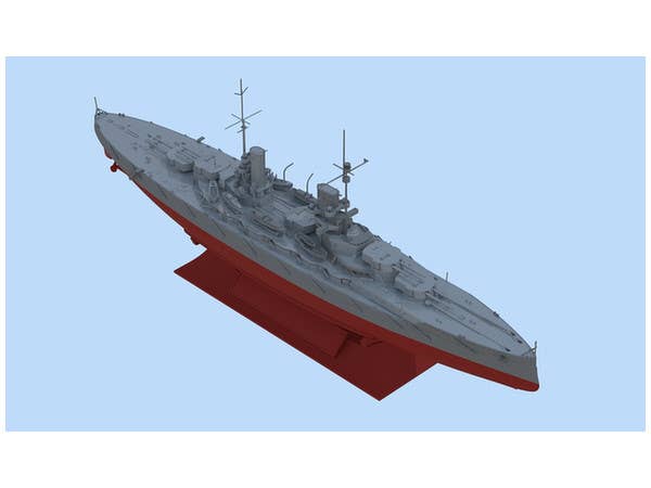 ICM 1/700 GroBer Kurfurst (full hull & waterline), WWI German Battleship | 4823044404407