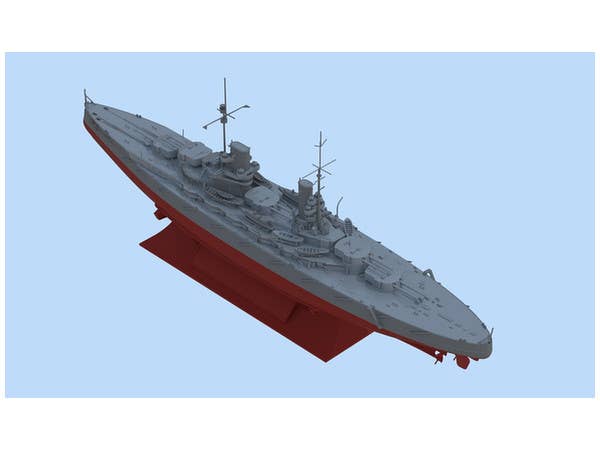 ICM 1/700 GroBer Kurfurst (full hull & waterline), WWI German Battleship | 4823044404407