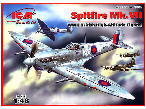 ICM 1/48 Spitfire Mk.VII, WWII British Fighter | 4823044400515