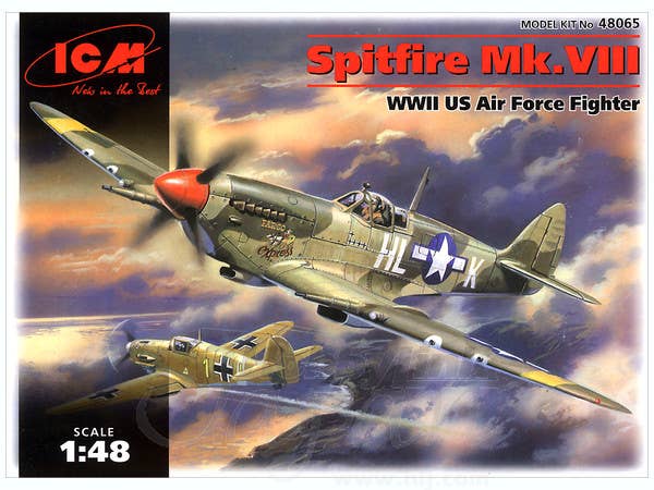 ICM 1/48 Spitfire Mk.VIII, WWII USAAF Fighter | 4823044400522