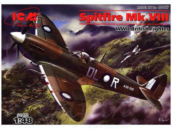 ICM 1/48 Spitfire Mk.VIII, WWII British Fighter | 4823044402458