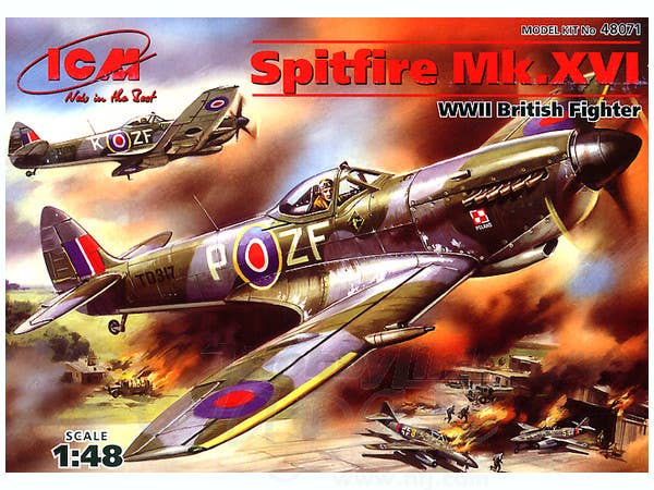 ICM 1/48 Spitfire Mk.XVI, WWII British Fighter | 4823044400539
