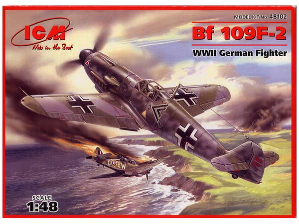 ICM 1/48 Messerschmitt Bf 109F-2, WWII German Fighter | 4823044401994