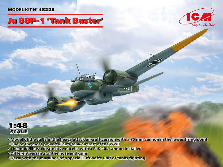 ICM 1/48 Ju 88P-1 Tank Buster | 4823044410194