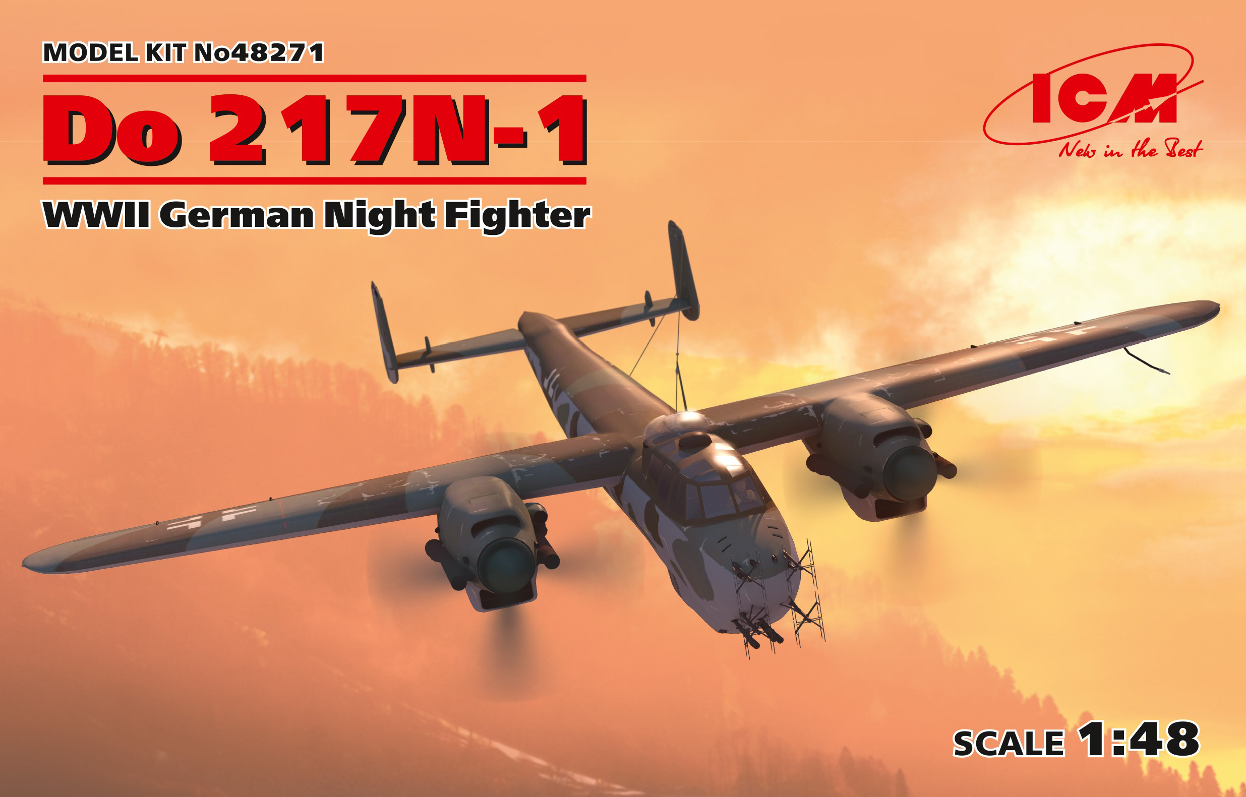 ICM 1/48 Do 217N-1, WWII German Night Fighter (100% new molds) | 4823044404940