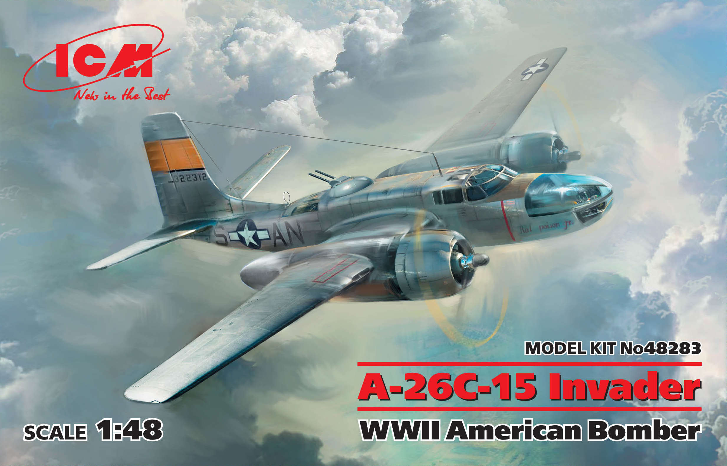 ICM 1/48 A-26C-15 Invader, WWII American Bomber | 4823044406296