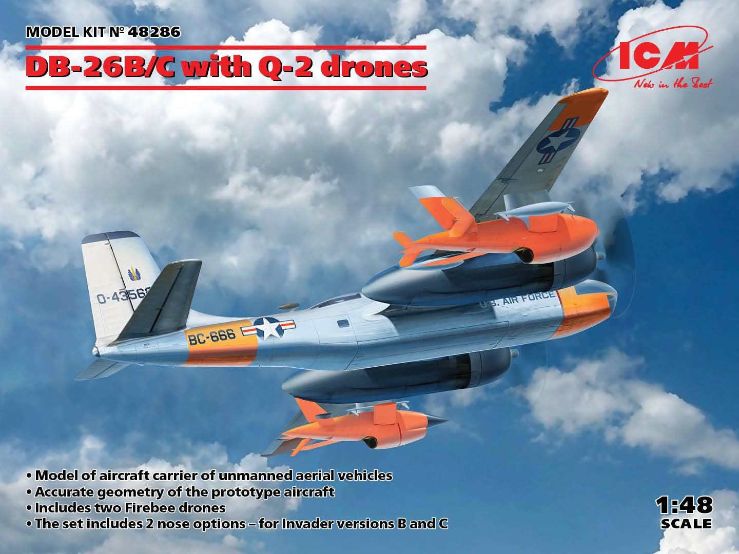 ICM 1/48 DB-26B/C with Q-2 drones | 4823044407637