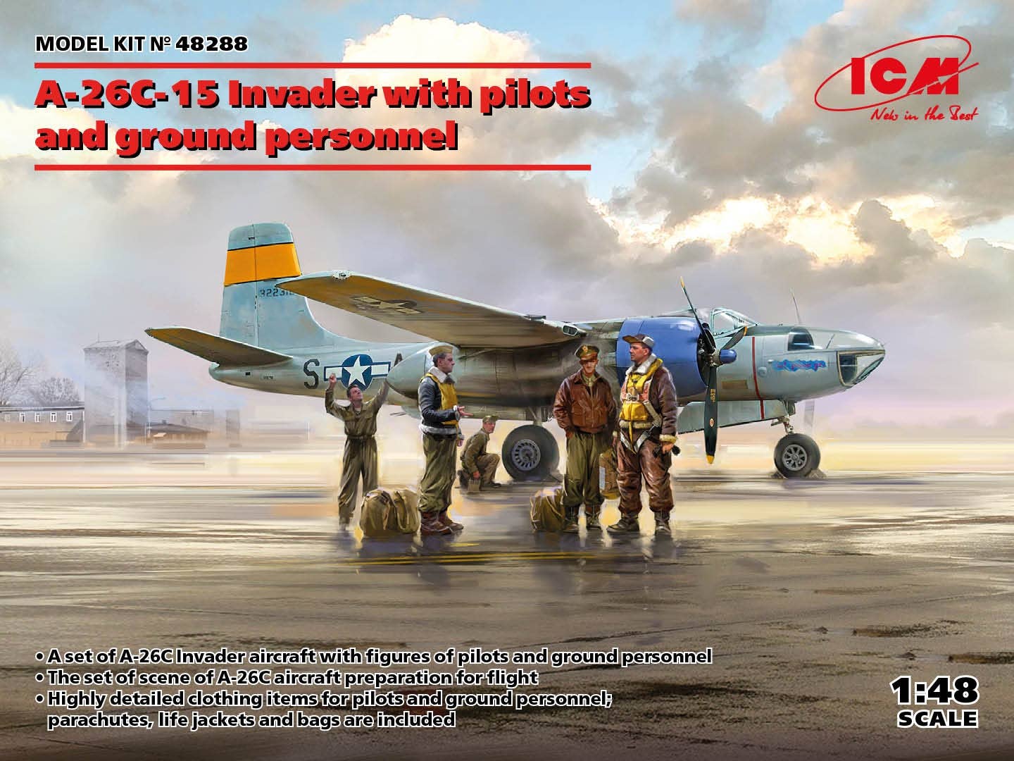 ICM 1/48 A-26C-15 Invader with pilots and ground personnel | 4823044408603