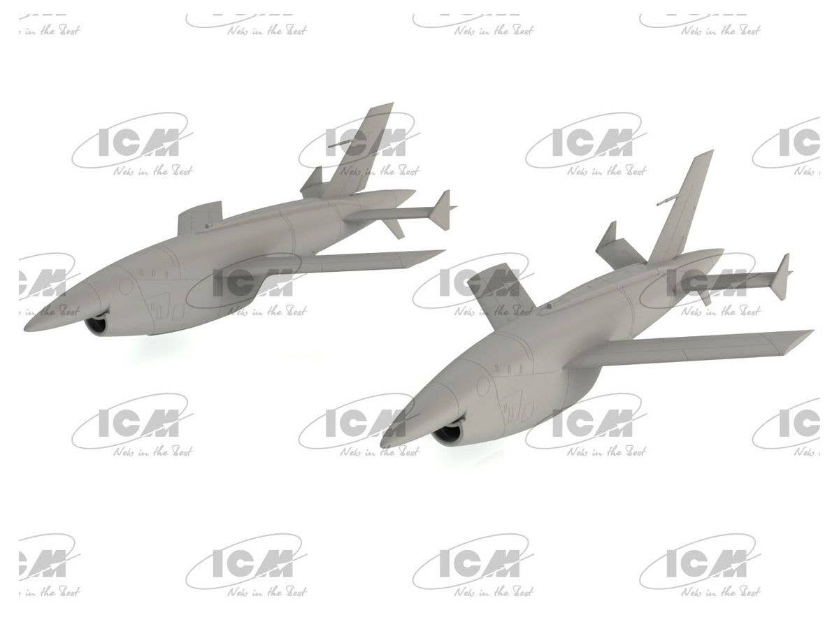 ICM 1/48 Q-2C (BQM-34A) Firebee, US Drone (2 airplanes and pilons) (100% new molds) | 4823044407675