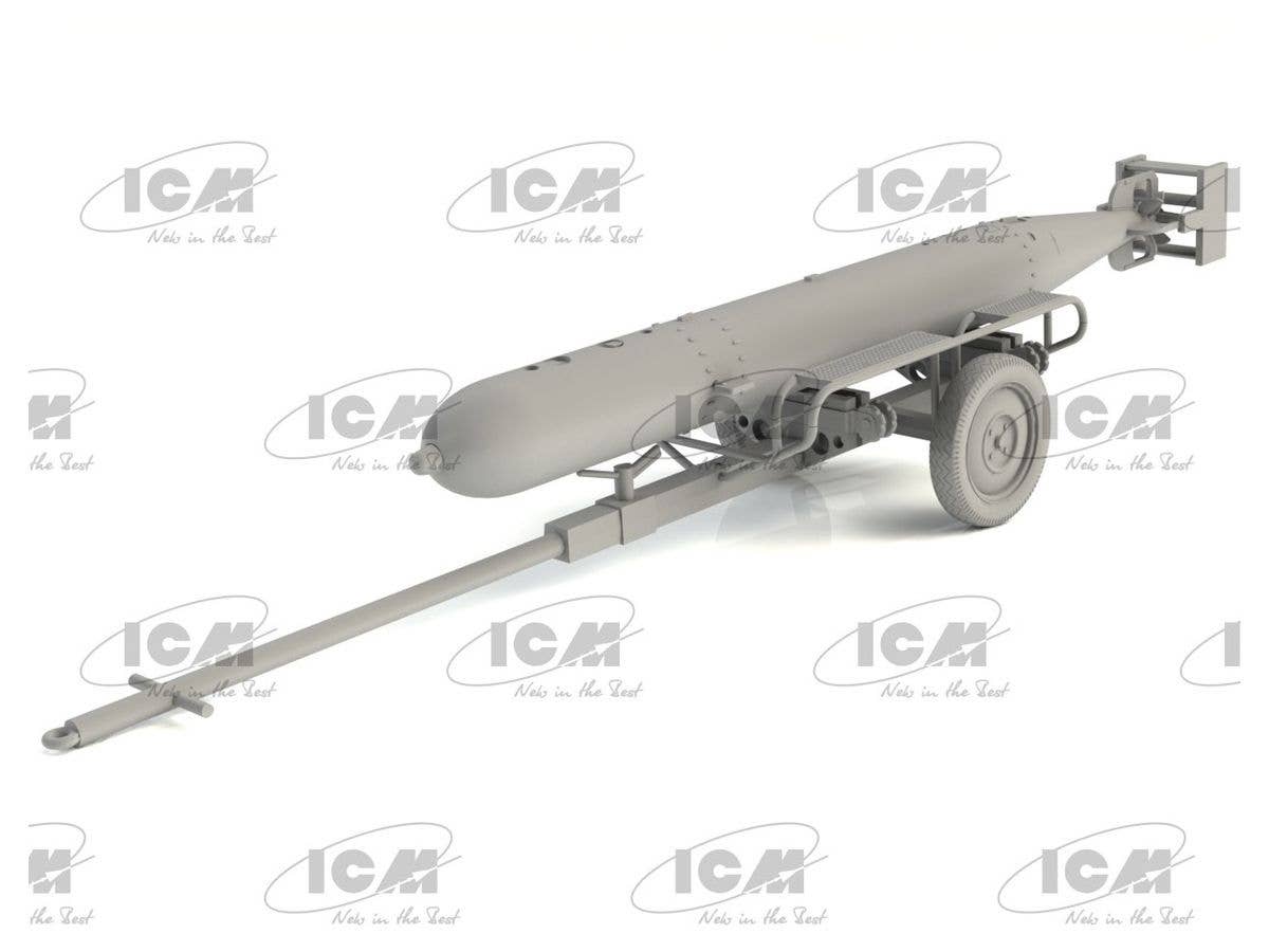 ICM 1/48 WWII German Torpedo Trailer (100% new molds) | 4823044407736