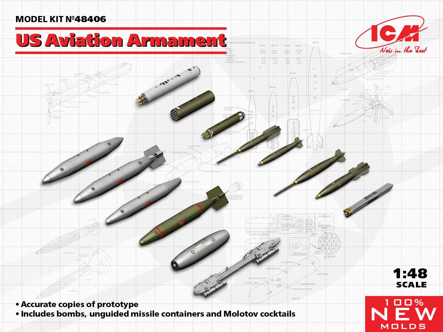 ICM 1/48 US Aviation Armament (100% new molds) | 4823044407682