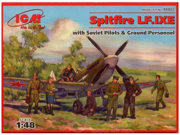 ICM Spitfire LF.IXE with Soviet Pilots and Ground Personnel | 4823044401543
