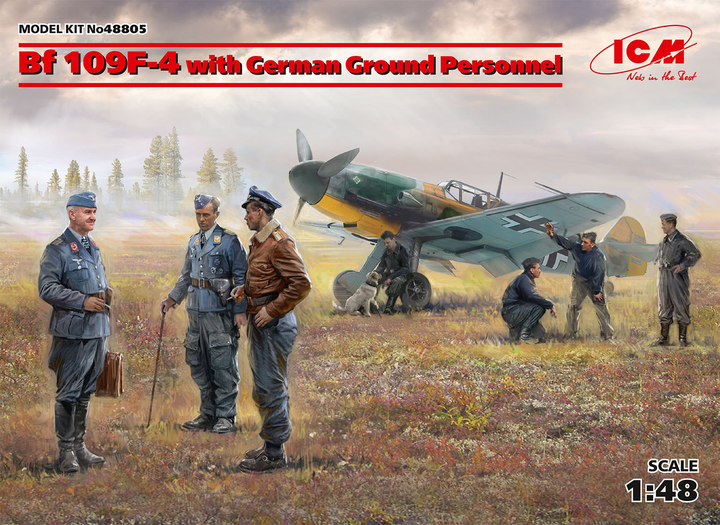 ICM 1/48 Bf 109F-4 with German Ground Personnel | 4823044406340