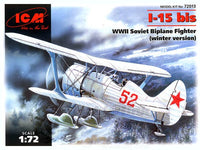 ICM 1/72  I-15 bis, WWII Soviet Biplane Fighter (winter version) | 4823044400416