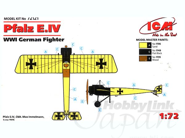 ICM 1/72 Pfalz E.IV, WWI German Fighter | 4823044400119