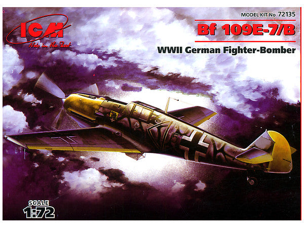 ICM 1/72  Messerschmitt Bf 109E-7/B, WWII German Fighter-Bomber | 4823044402434