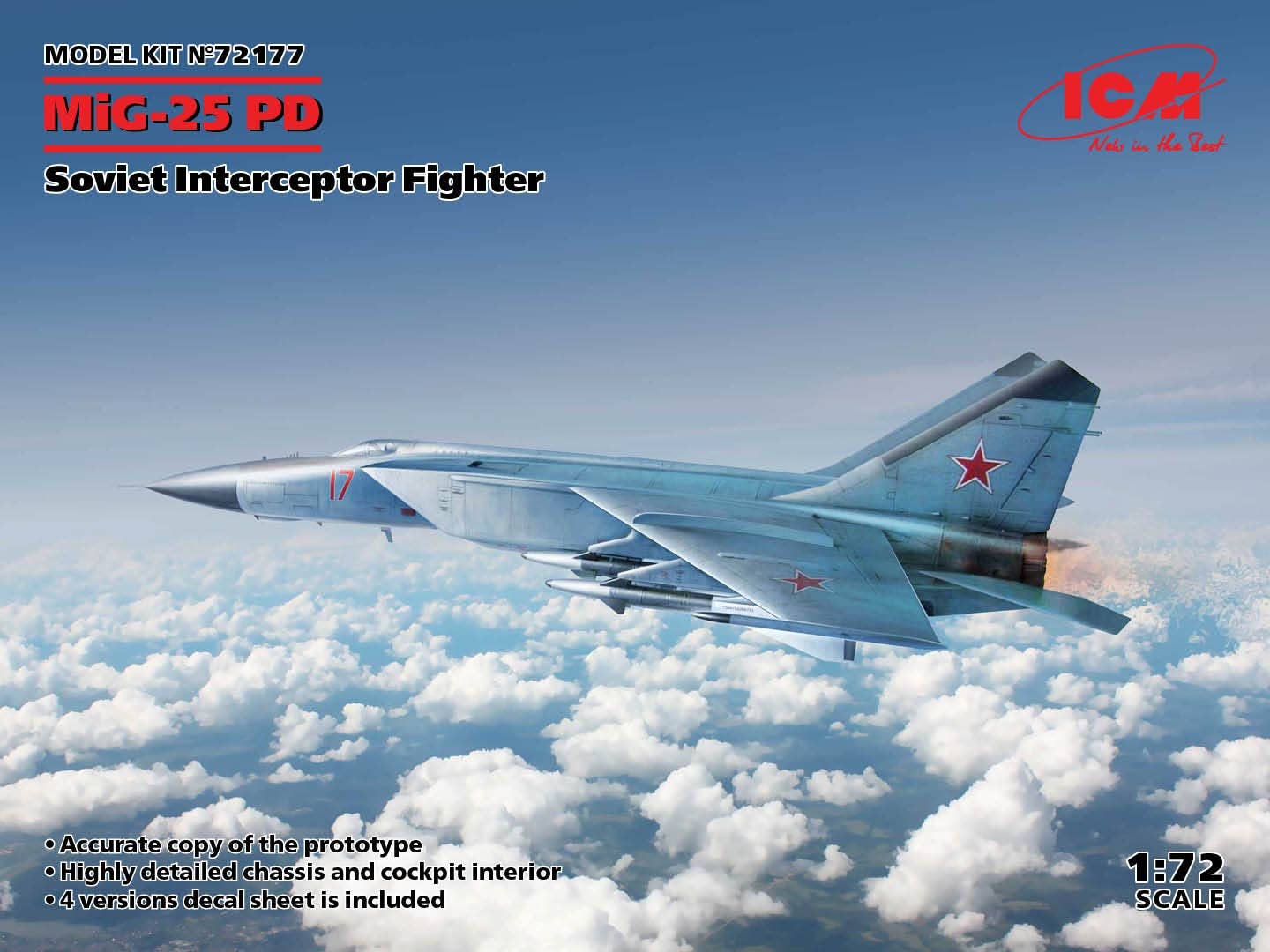 ICM 1/72 MiG-25PD - Soviet Interceptor Fighter | 4823044407569