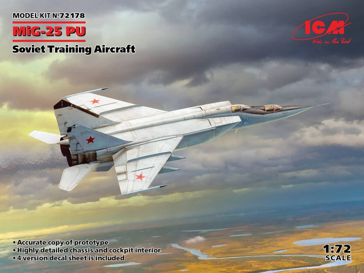 ICM 1/72 MiG-25PU, Soviet Training Aircraft | 4823044407590