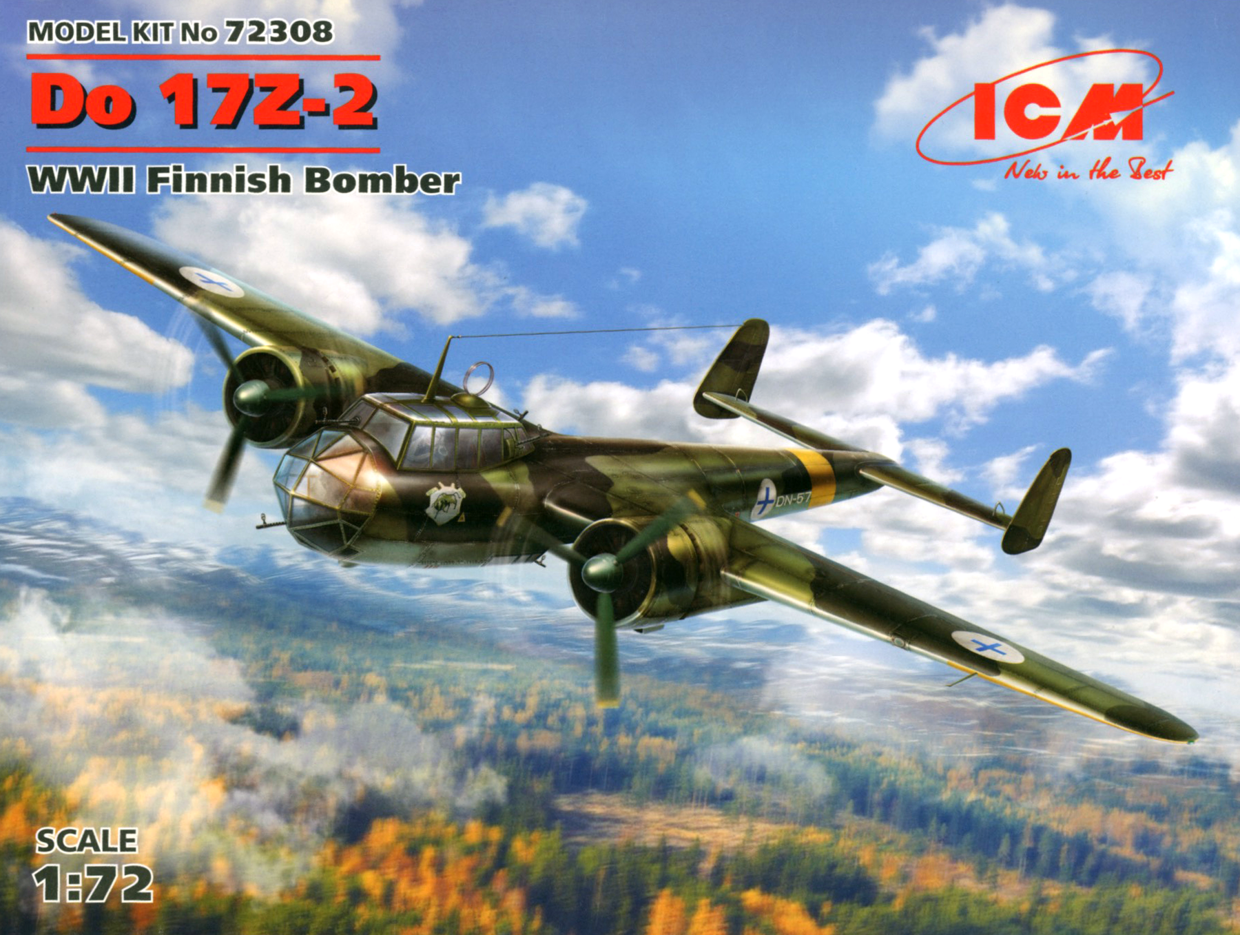 ICM Do 17Z-2, WWII Finnish Bomber | 4823044404827