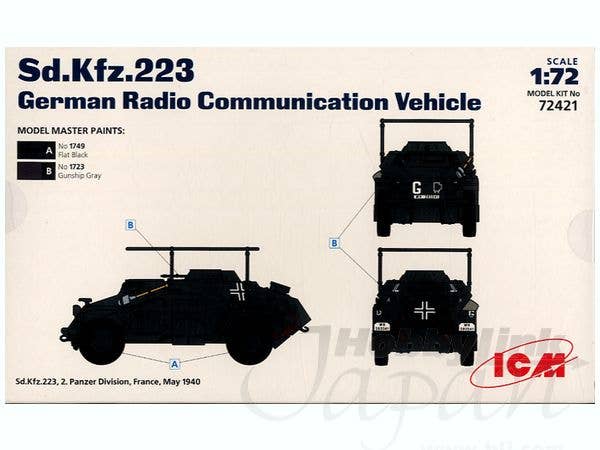 ICM 1/72 Sd.Kfz.223, German Radio Communication Vehicle | 4823044401680