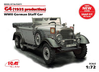 ICM 1/72 G4 (1935 production), WWII German Staff Car,  snap fit/no glue | 4823044403547