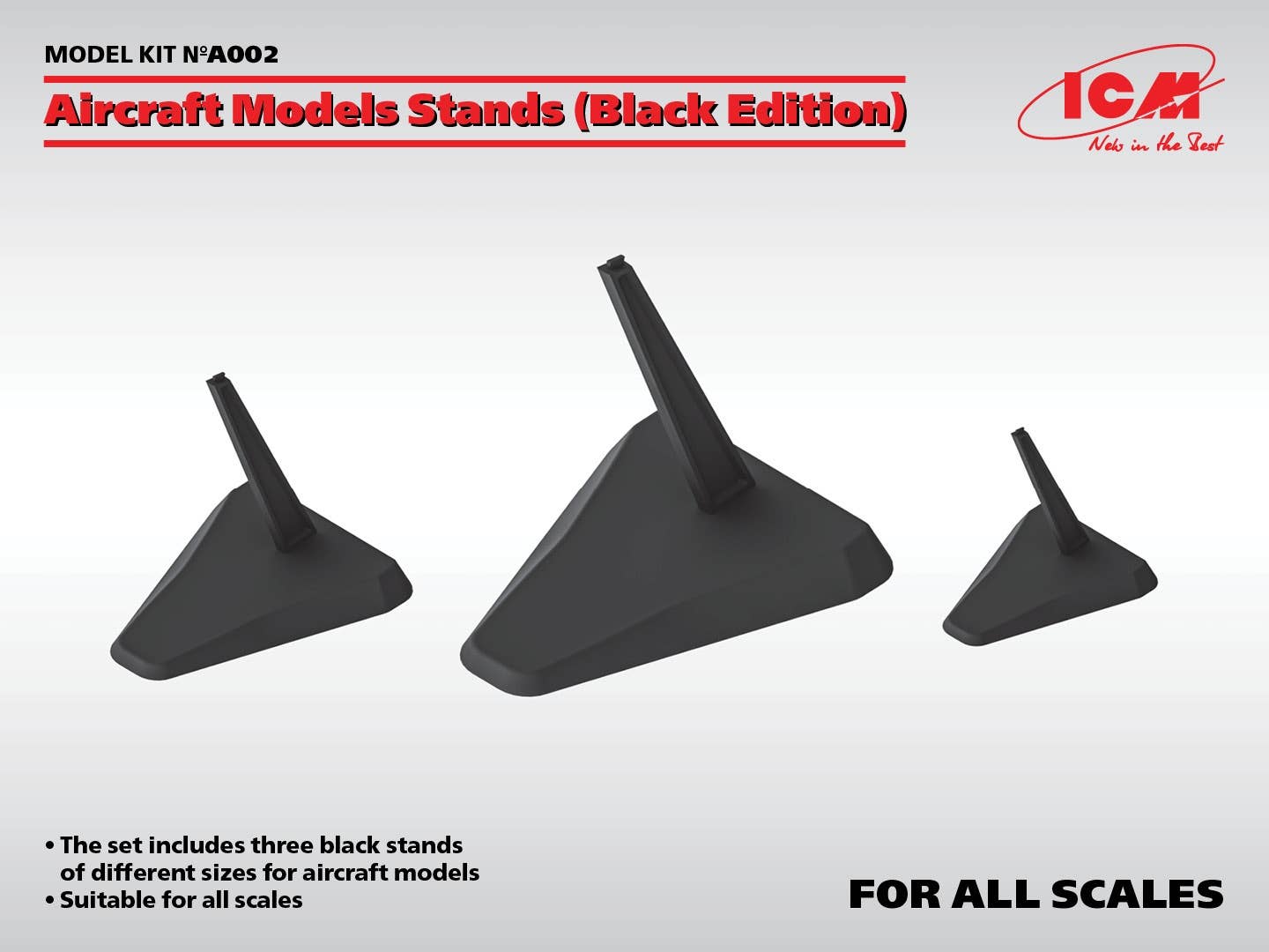 ICM Aircraft Models Stands (Black Edition) | 4823044408177