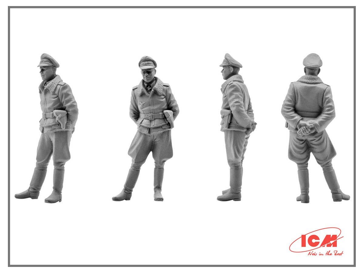 ICM 1/48 WWII Luftwaffe Airfield - Messerschmitt Bf 109F-4, Hs 126 B-1, German Luftwaffe Pilots and Ground Personnel (7 figures) | 4823044408092