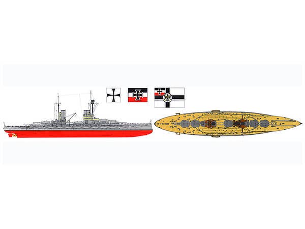 ICM 1/350 GroBer Kurfurst, WWI German Battleship | 4823044400911