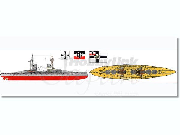 ICM 1/350 'Markgraf', WWI German Battleship | 4823044401550