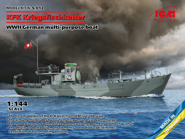 ICM 1/144 KFK Kriegsfischkutter, WWII German multi-purpose boat (100% new molds), Boat