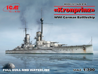 ICM 1/700 Kronprinz (full hull & waterline), WWI German Battleship | 4823044404551