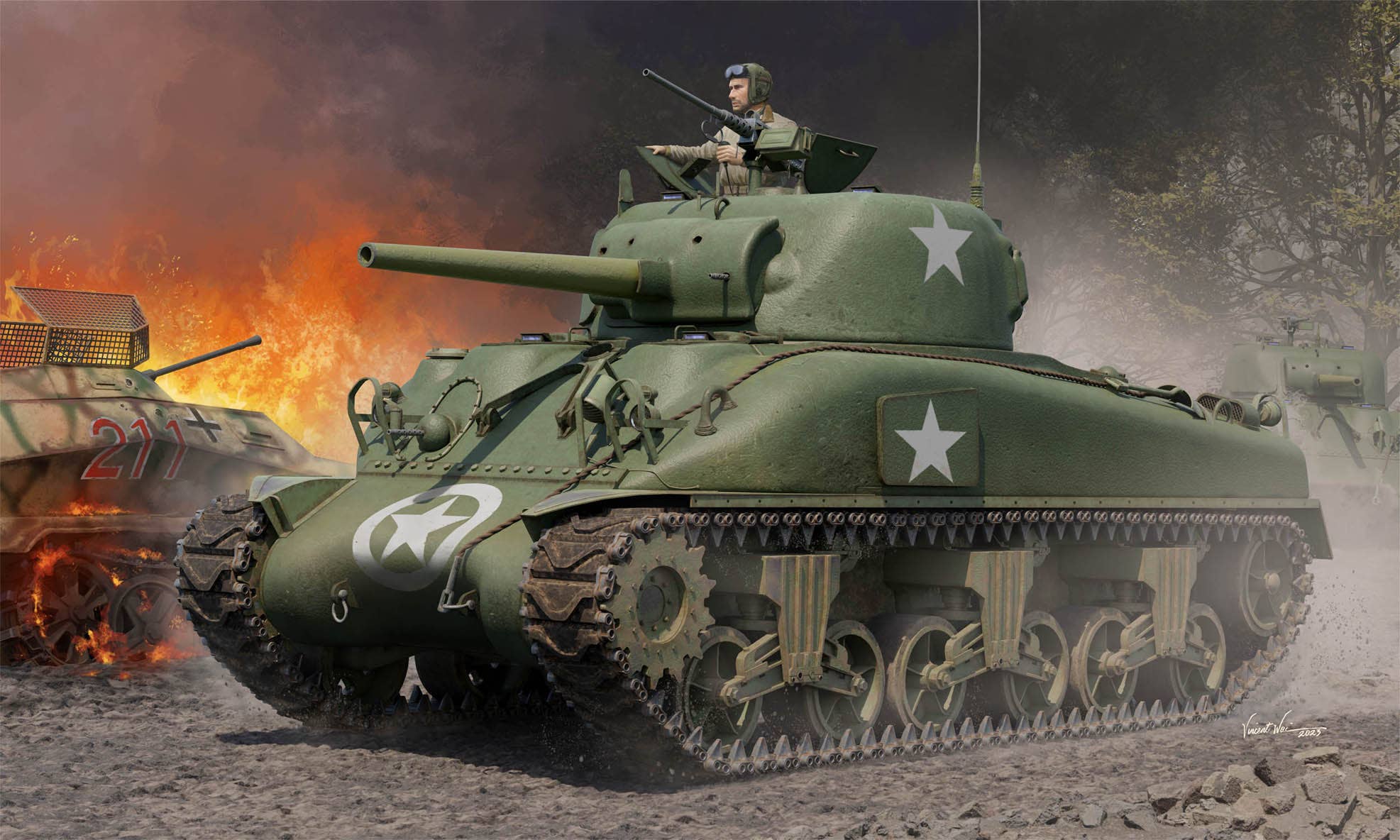 ILOVEKIT 1/16 M4A1 Medium Tank - Late | 9580208616179