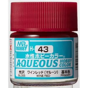 Mr Hobby AQUEOUS HOBBY COLOR - H43 GLOSS WINE RED (PRIMARY) | 4973028719192