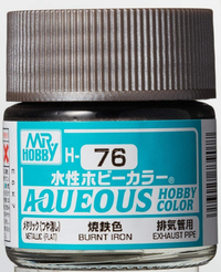 Mr Hobby AQUEOUS HOBBY COLOR - H76 METALLIC GLOSS BURNT IRON (EXHAUST PIPE) | 4973028719529