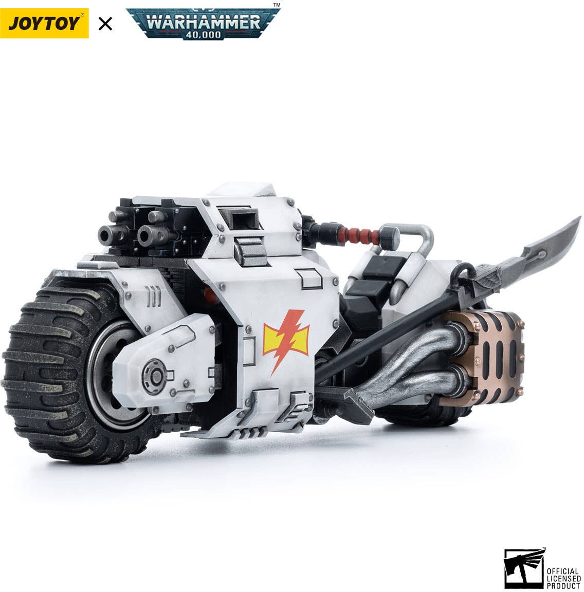 Joy Toy White Scars Raider-pattern Combat Bike | 6973130374836