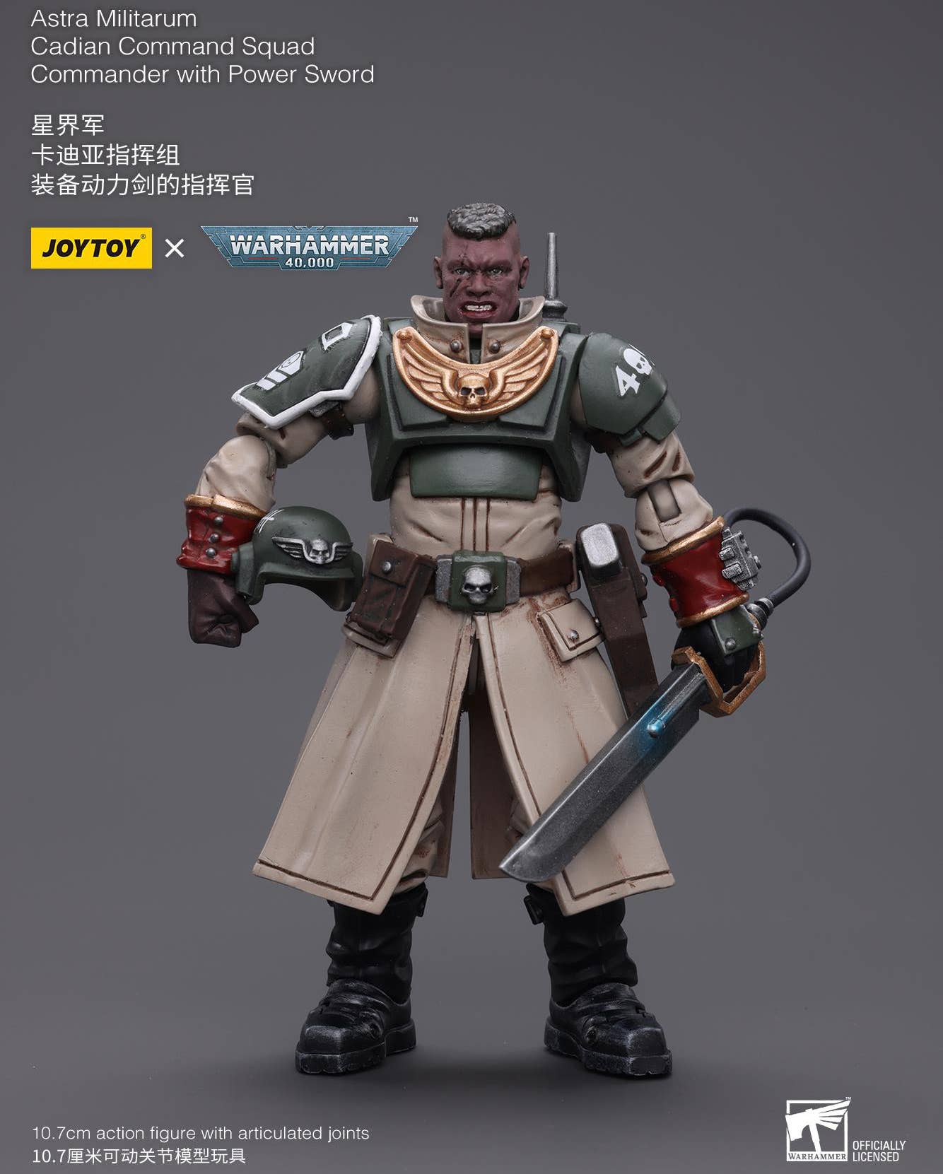 Joy Toy Astra Militarum Cadian Command Squad Commander with Power Sword | 6973130377905