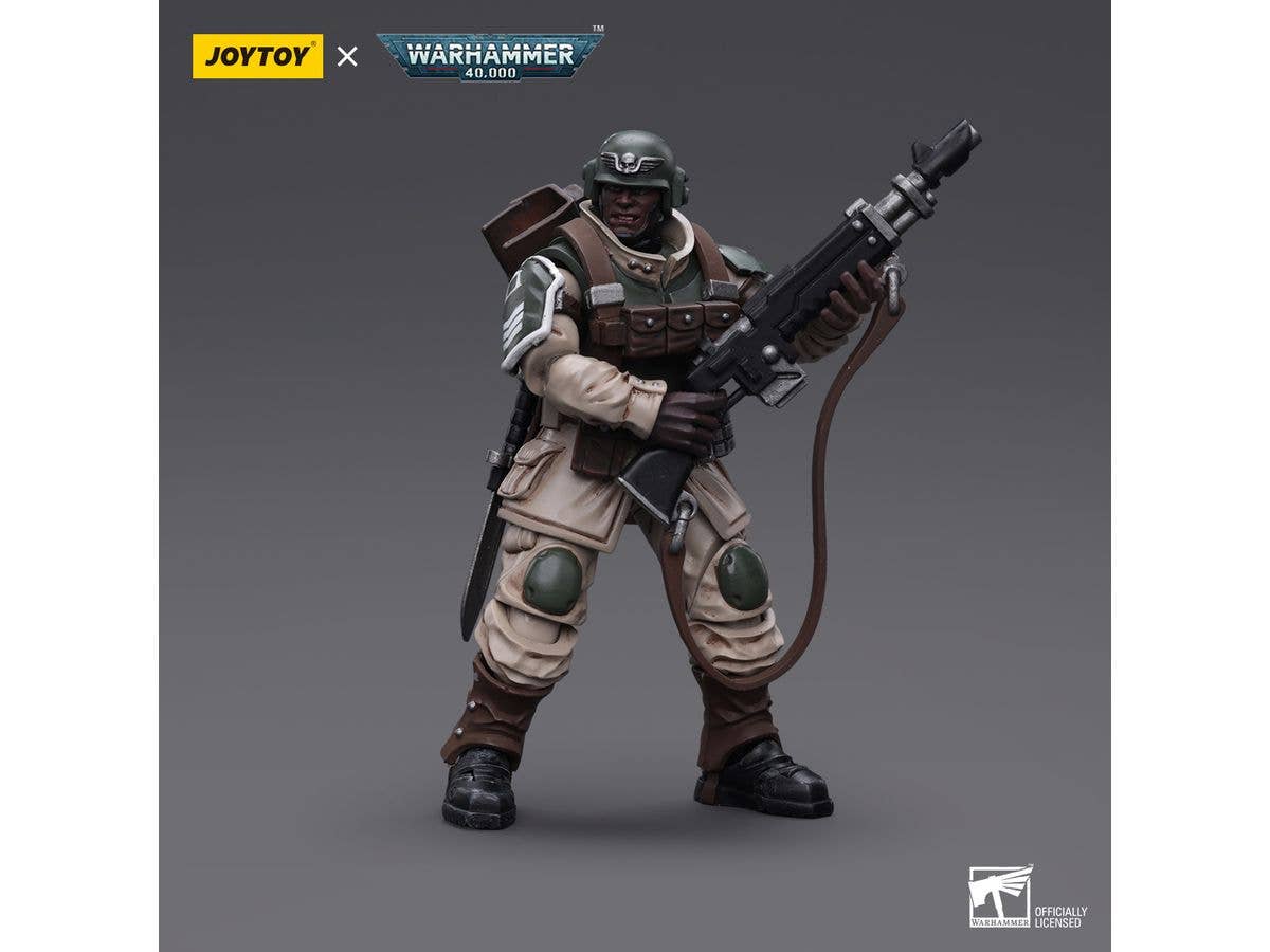 Joy Toy Astra Militarum Cadian Command Squad Veteran with Regimental Standard | 6973130377929