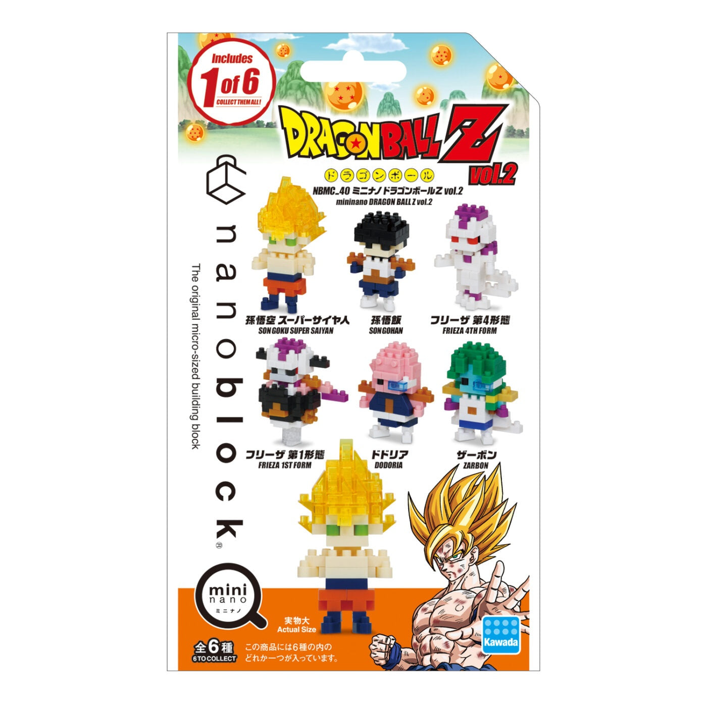 Nanoblock mininano Series Dragon Ball Z vol.2 "Dragon Ball Z", Blind Box of 6