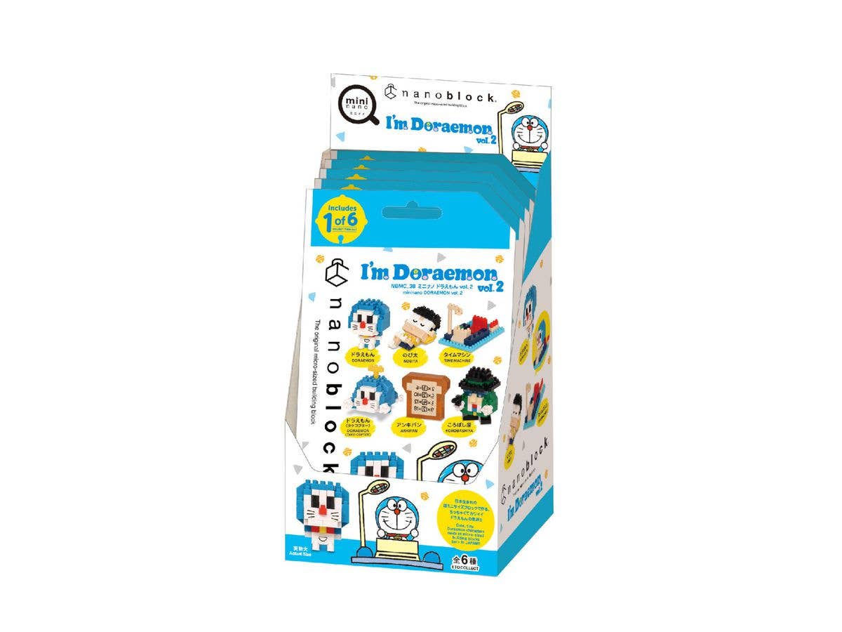 Nanoblock mininano Series Doraemon vol.2 "Doraemon ", Blind Box of 6 | 4972825224014