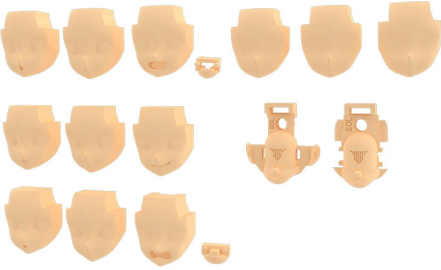 KOTOBUKIYA MEGAMI DEVICE M.S.G 05 FACE SET SOL SKIN COLOR A | 4934054053827