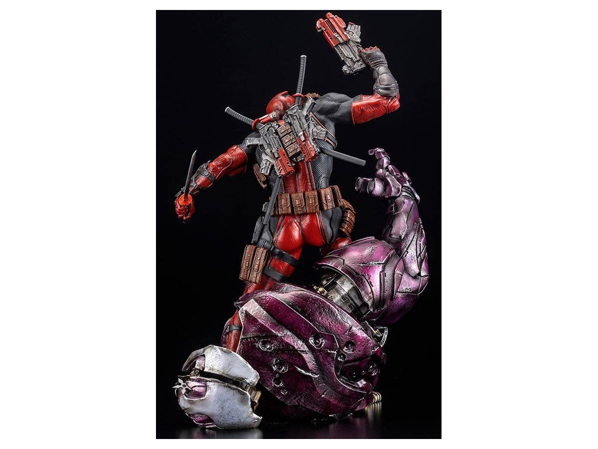 Kotobukiya 1/6 Marvel Universe Series Deadpool Fine Art Statue Signature Series -Featuring The Kucharek Brothers, Cold Cast Statue | 4934054035946