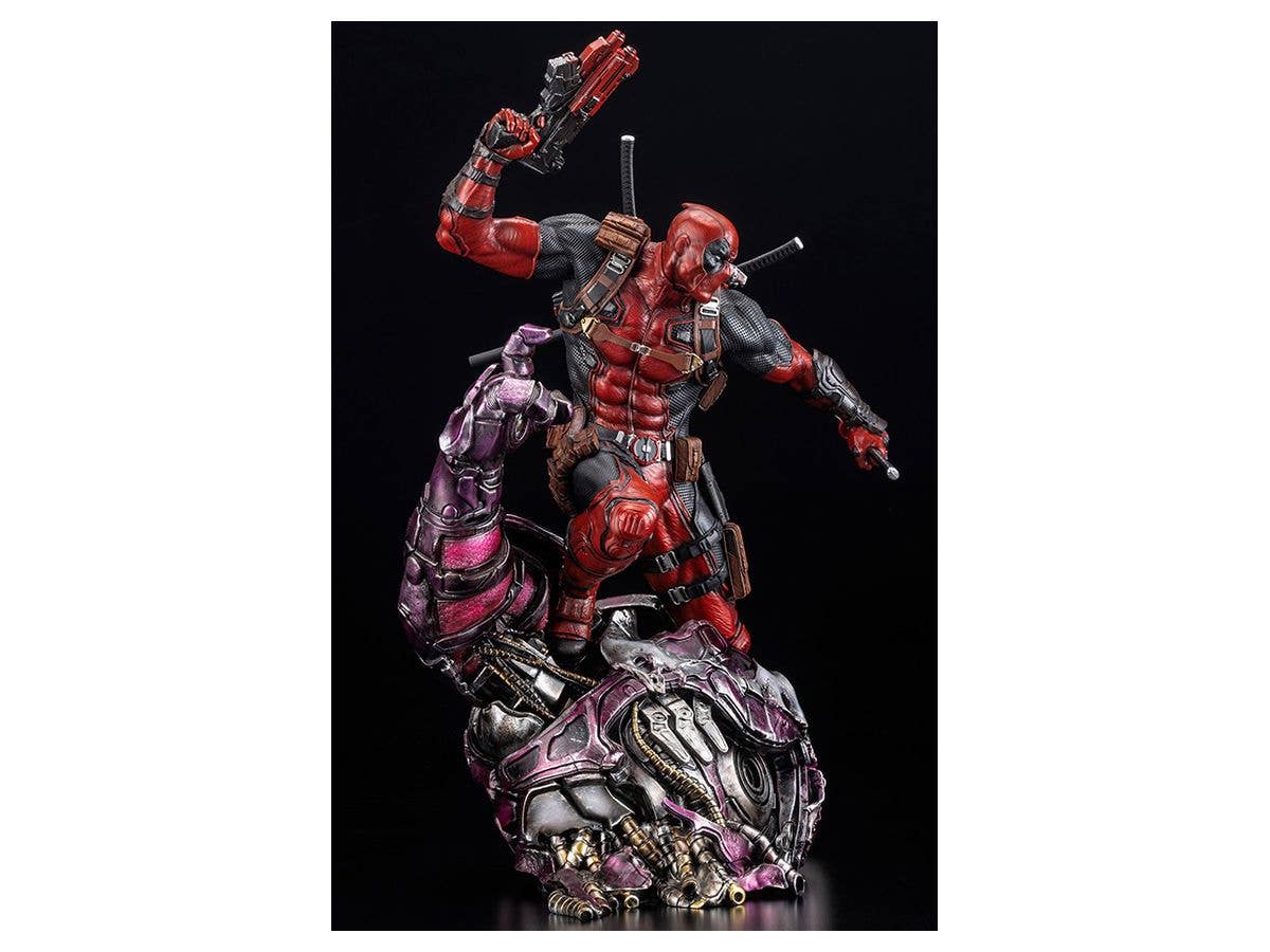 Kotobukiya 1/6 Marvel Universe Series Deadpool Fine Art Statue Signature Series -Featuring The Kucharek Brothers, Cold Cast Statue | 4934054035946