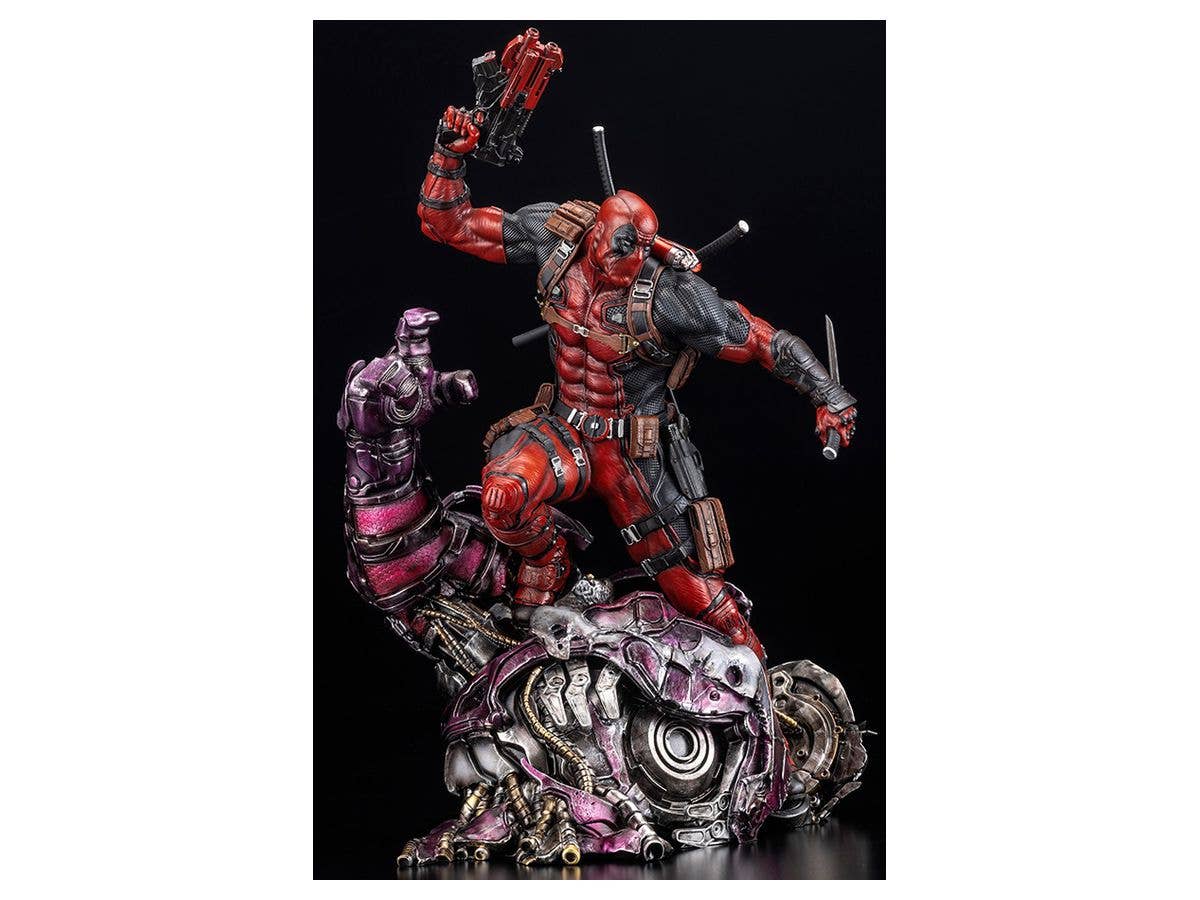 Kotobukiya 1/6 Marvel Universe Series Deadpool Fine Art Statue Signature Series -Featuring The Kucharek Brothers, Cold Cast Statue | 4934054035946